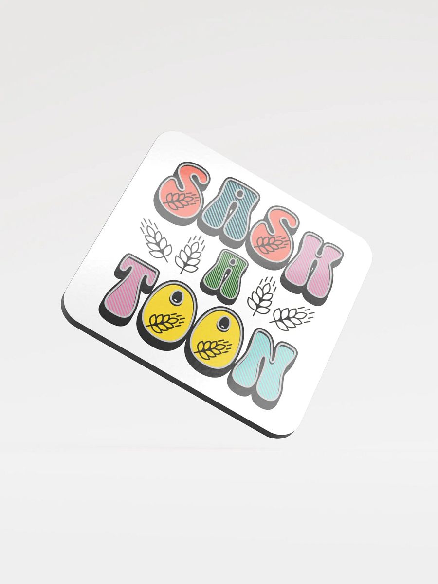 Saskatoon Block Letter Spectrum Cork Coaster product image (1)