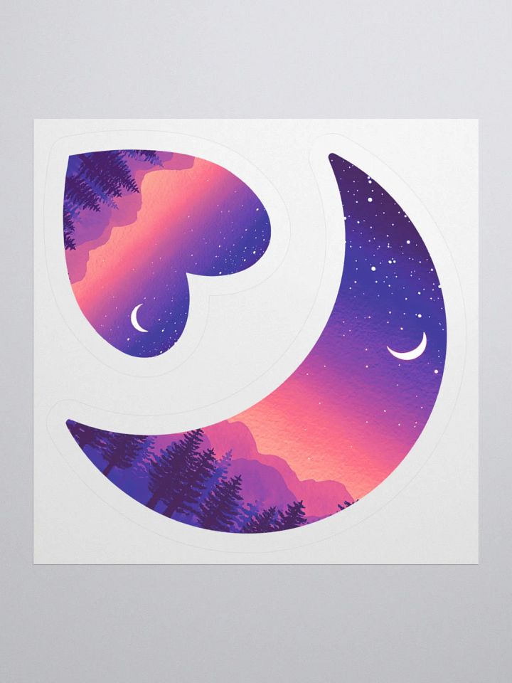 Lavender Sunset - Heart Stickers product image (1)