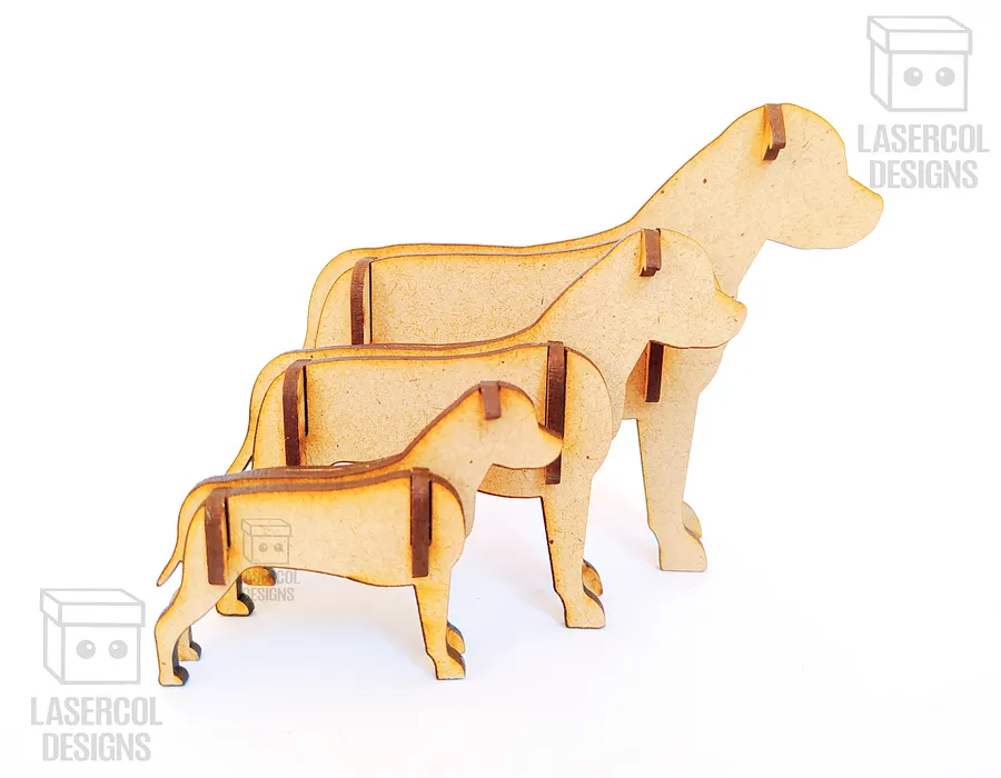 Dogs 3d Puzzle (3 Sizes) Set 4 - Laser Cut Files product image (6)