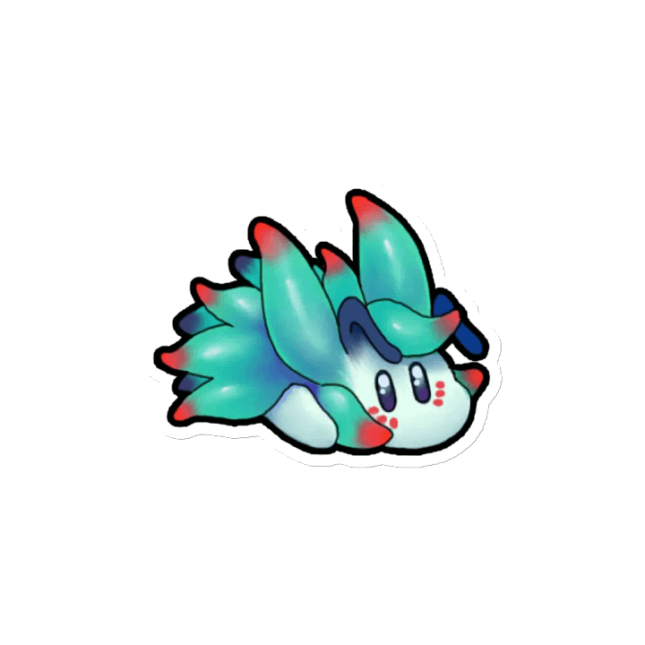 "Cutie Keys" Die-Cut Magnet - Nudibranch Leaf Sheep Sea Slug product image (2)