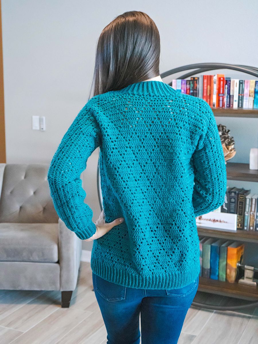Diamond Crochet Cardigan Video Tutorial (9 Sizes) product image (10)