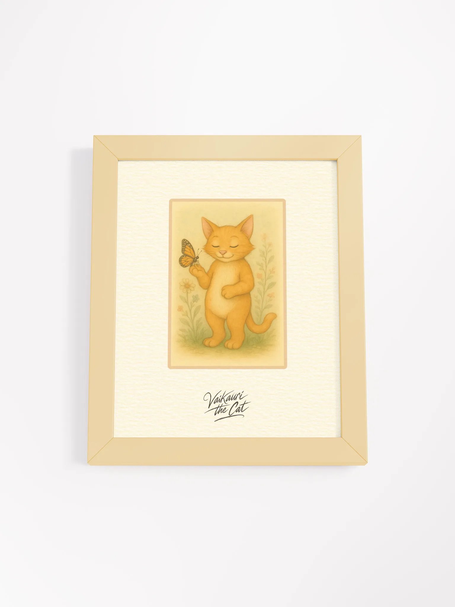 Vaikauri the Cat - Framed Matte Artprint product image (1)