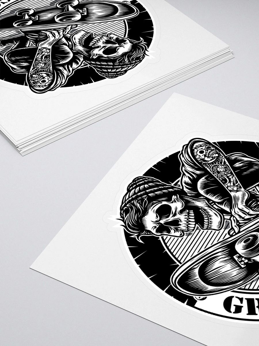 Grind Or Go Home | Skeleton Street Skater Sticker product image (12)