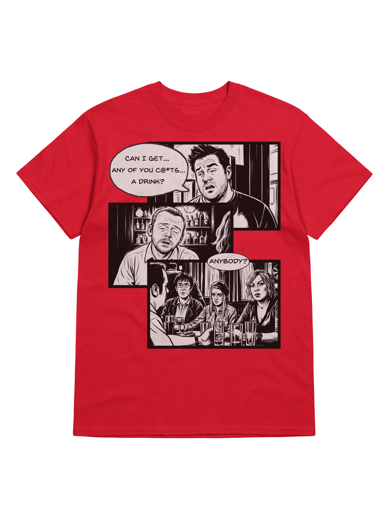 Shaun Of The Dead inspired Can I Get Any Of You A Drink Scene T-Shirt product image (53)