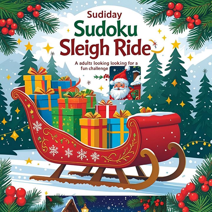 Sudoku Sleigh Ride - 100 Intermediate Holiday Puzzles for Adults product image (1)