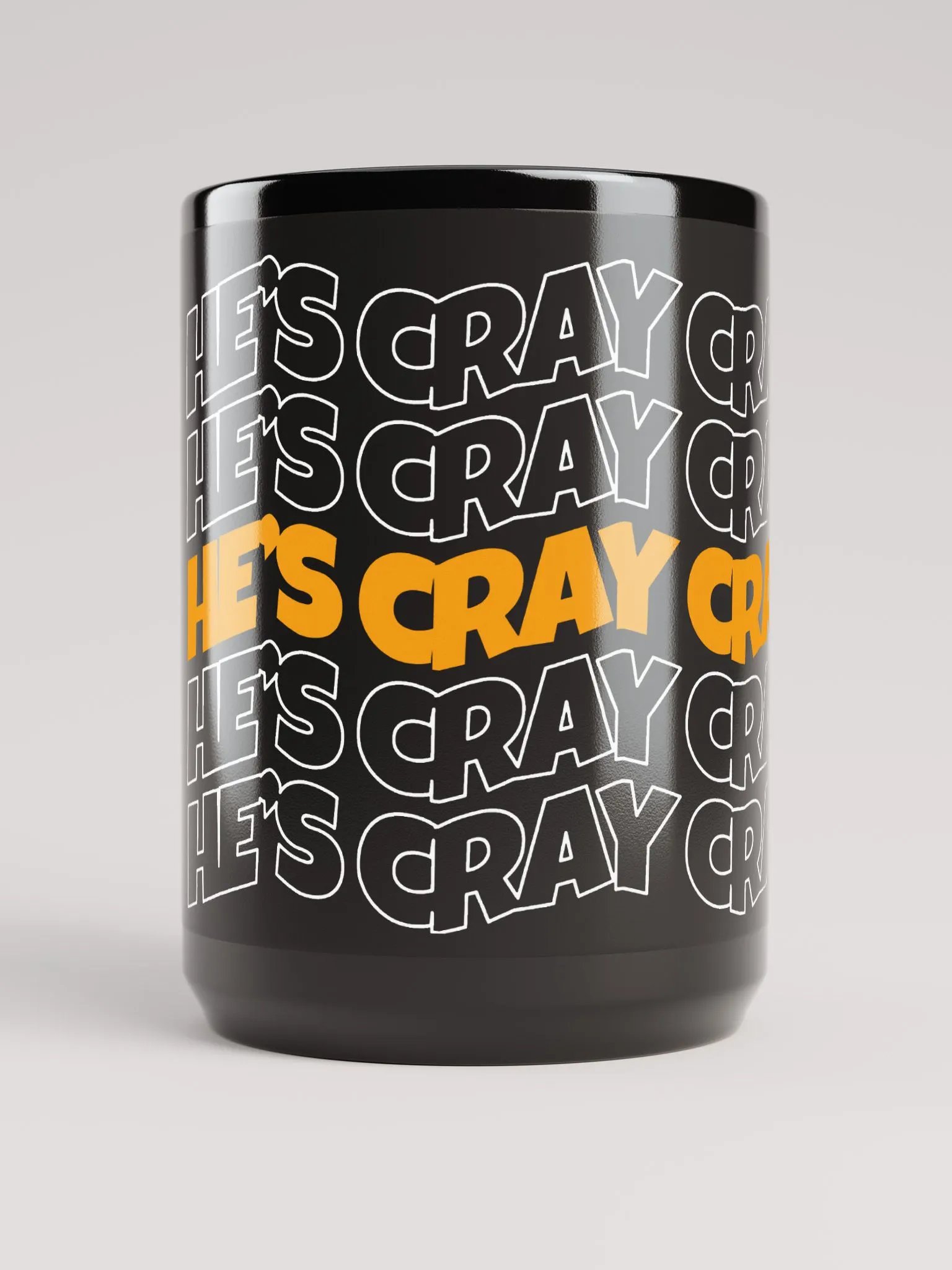 He's cray cray! Mug (orange/white) product image (4)