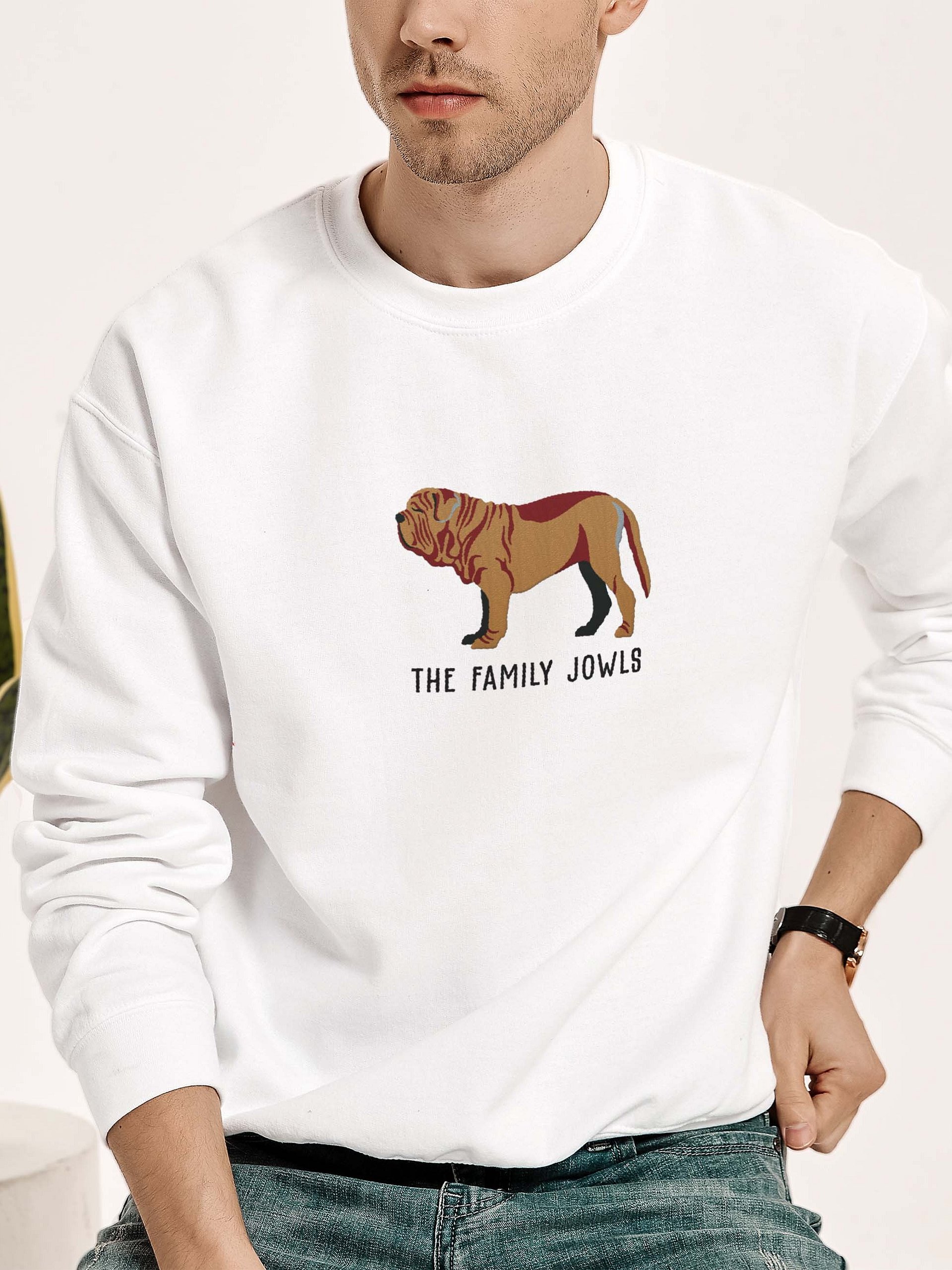 The Family Jowls Sweatshirt (Embroidered) of a Neapolitan Mastiff product image (2)