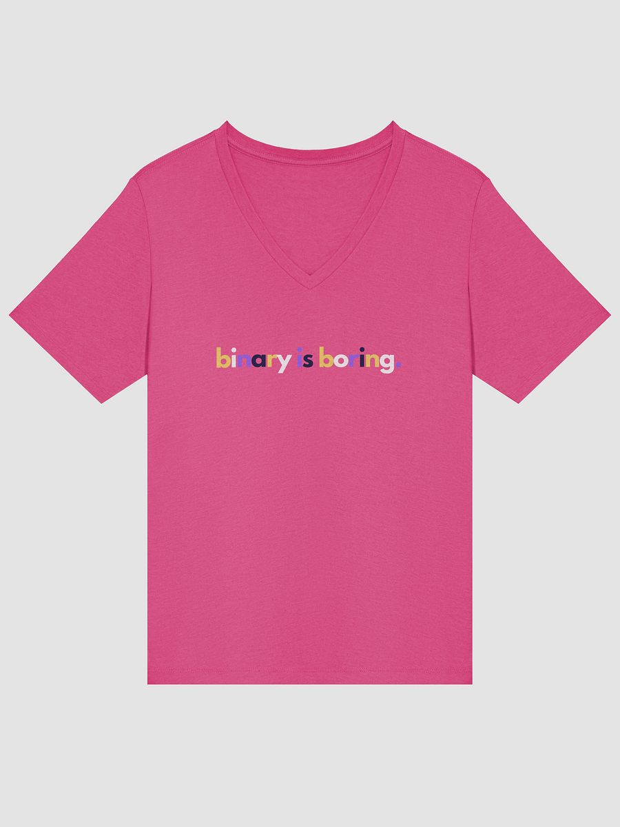 Binary Is Boring Relaxed V-Neck Tee product image (14)