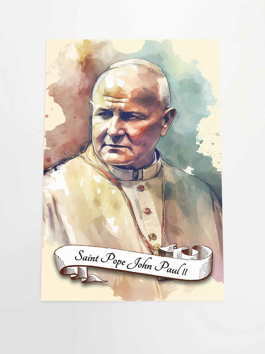 Saint Pope John Paul II Patron Saint of World Youth Day, New Evangelization, People Suffering from Seizures and Parkinson's Disease Matte Poster product image (3)