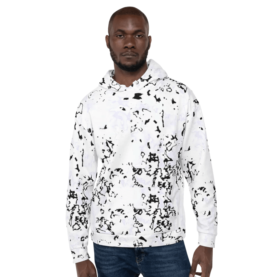 Abstract Nearly Monochrome Unisex Pull Over Hoodie product image (1)