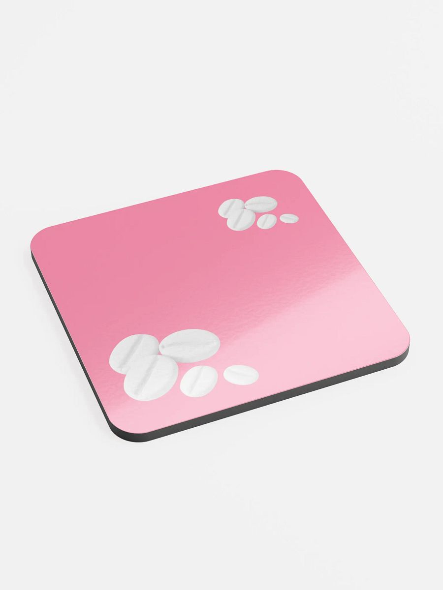 Pink I Swear They Are Coffee Beans! White Coffee Beans Coaster product image (2)