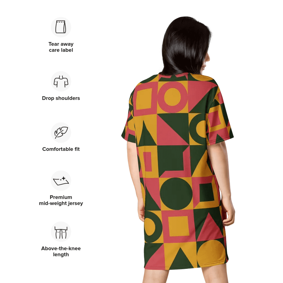 Geometric Galaxy T Shirt Dress product image (10)