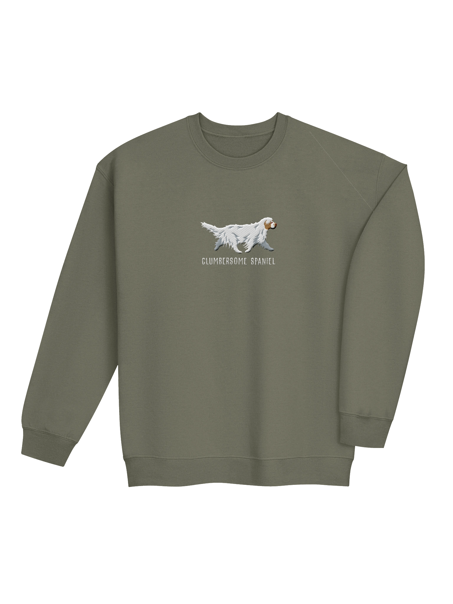 Clumbersome Spaniel Sweatshirt (Embroidered) of a Clumber Spaniel(Tan & White) product image (20)