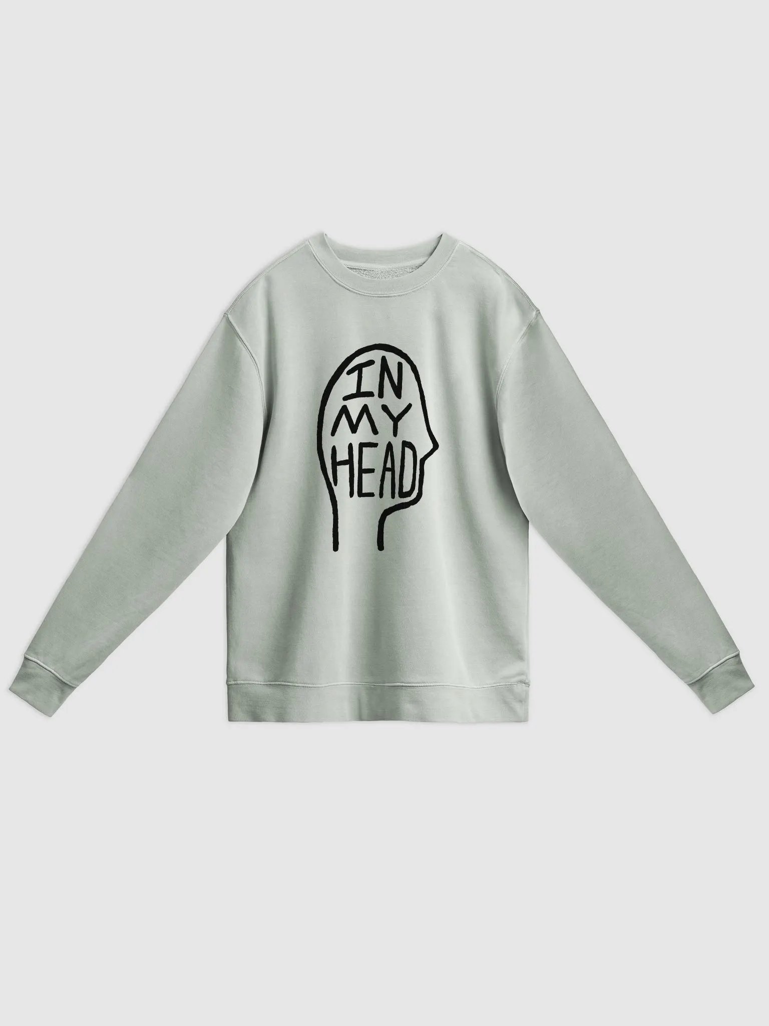 In My Head printed pigment crewneck product image (1)