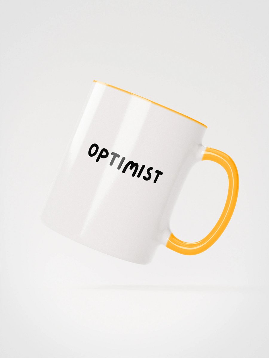 “OPTIMIST” Upbeat White Mug with Color product image (48)