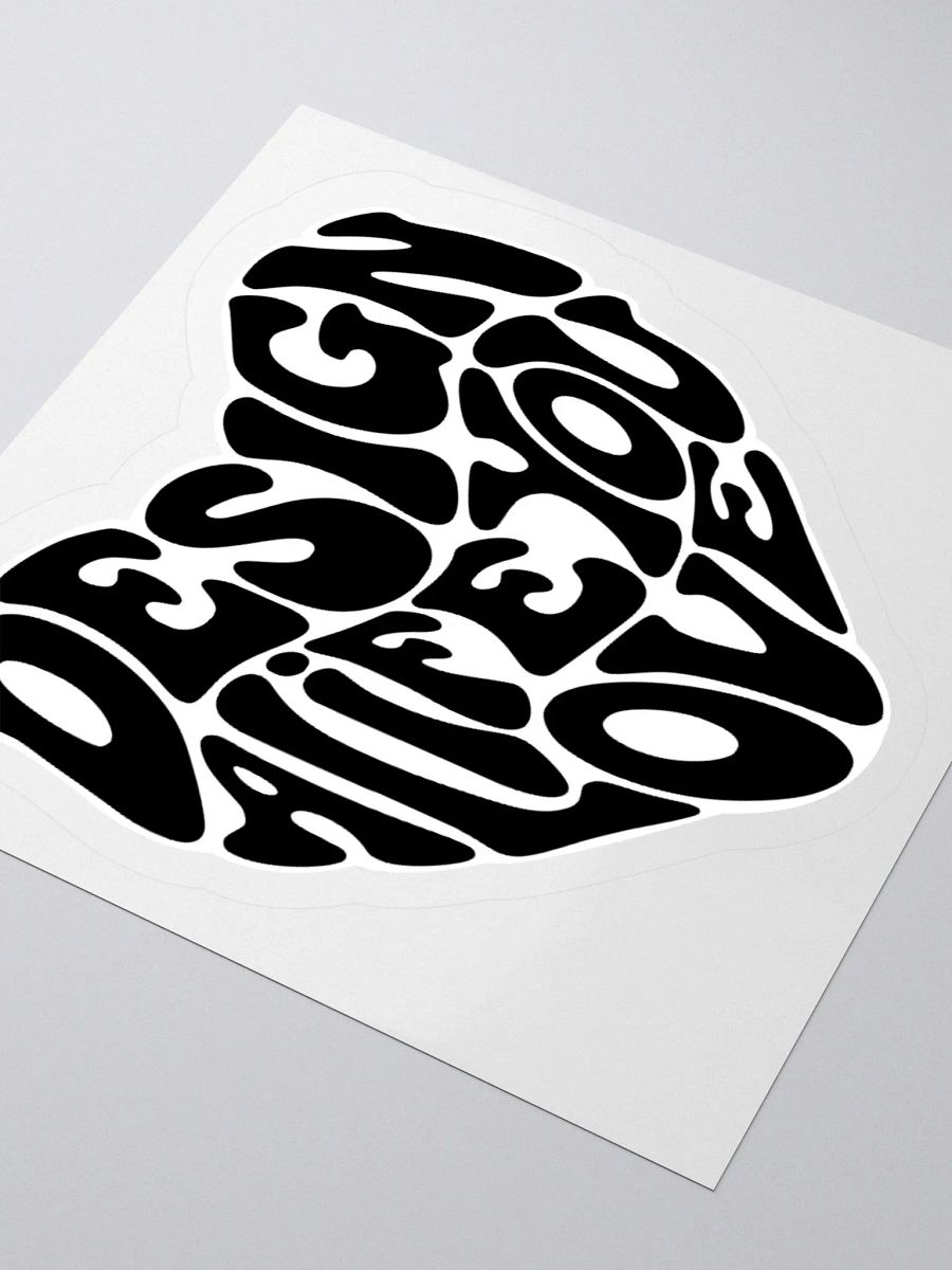 "Design a Life You Love" Black Kiss-Cut Sticker product image (3)