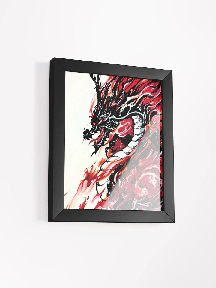 Black Red & White Dragon Print Framed product image (2)