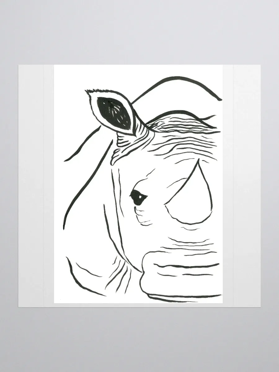 Face Of A Rhino Sticker product image (2)