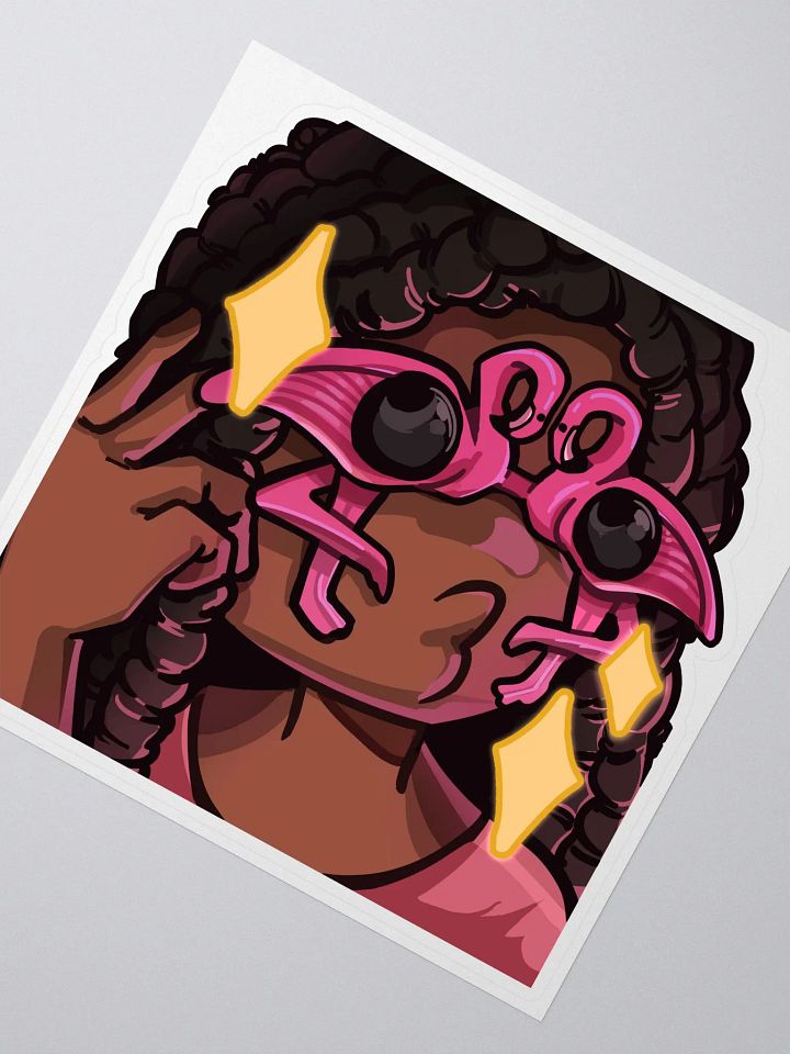 Flamingo Glasses Sticker product image (2)