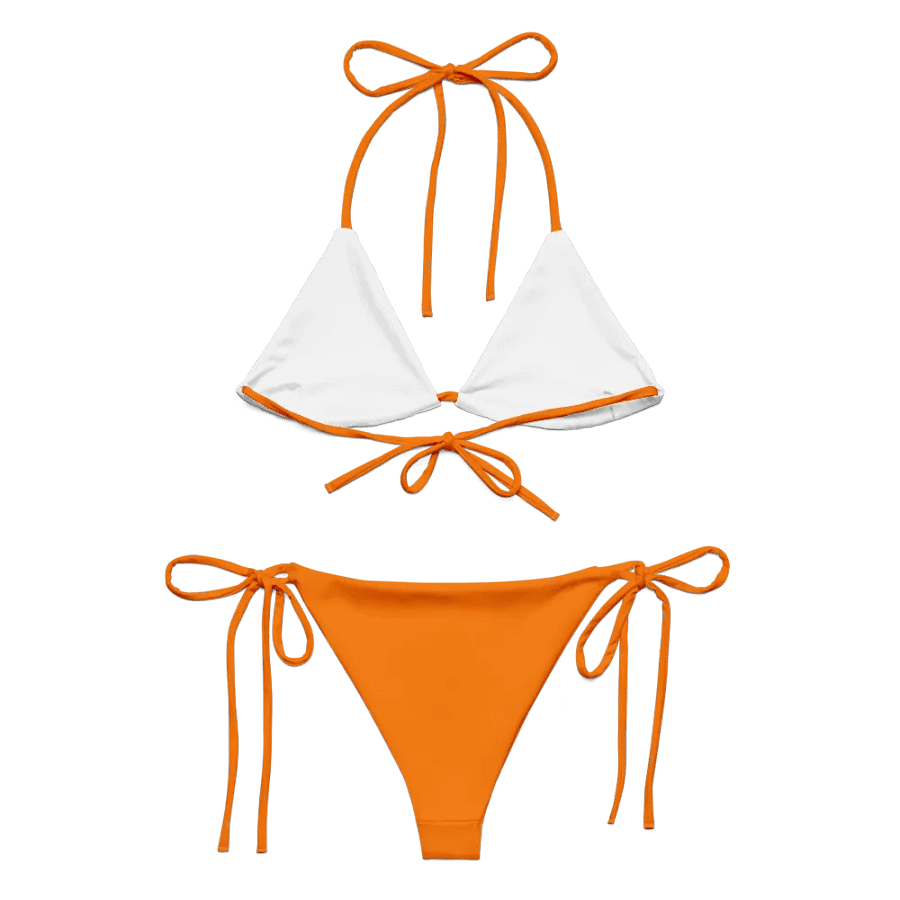 Plain Color Orange String Bikini Set product image (6)