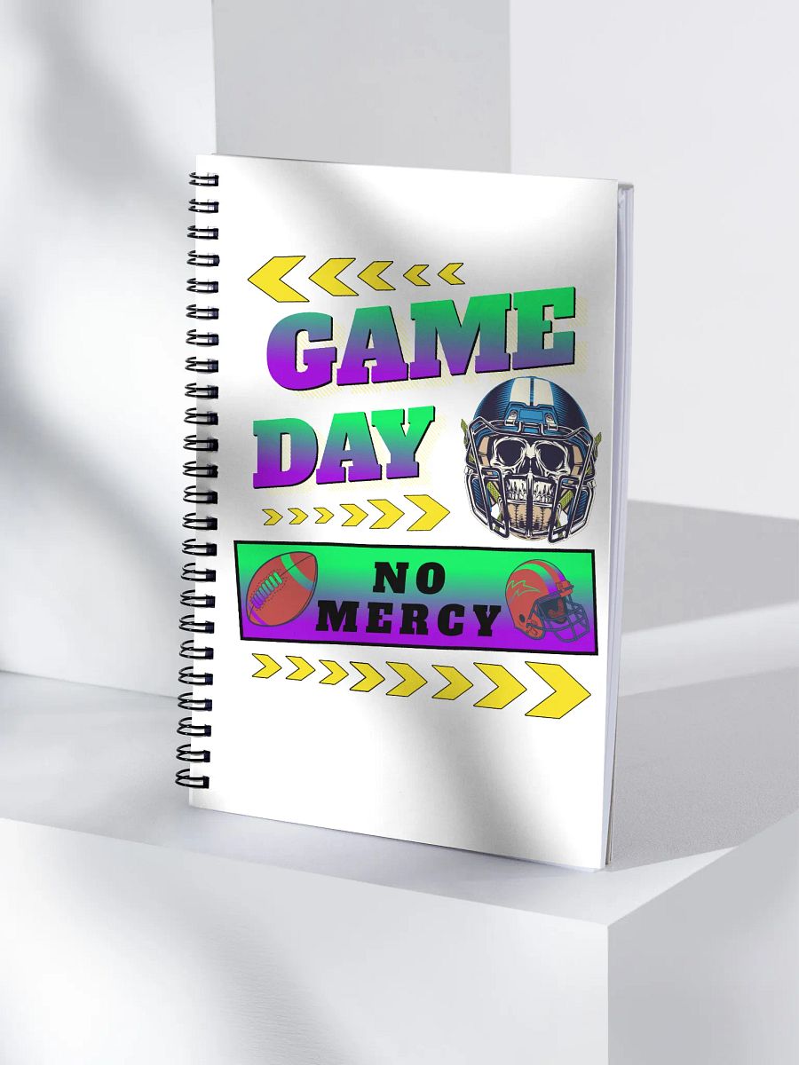 Game Day No Mercy Football Skull Spiral Notebook product image (3)