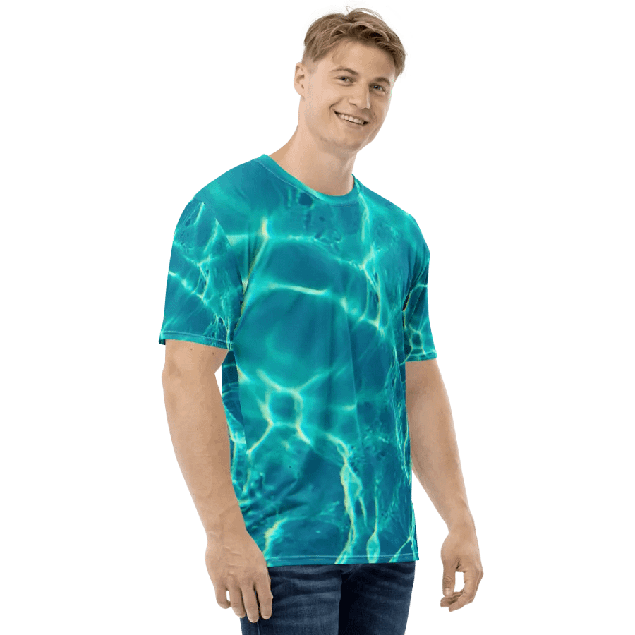 Oceanic Blue All-Over Print T-Shirt product image (6)