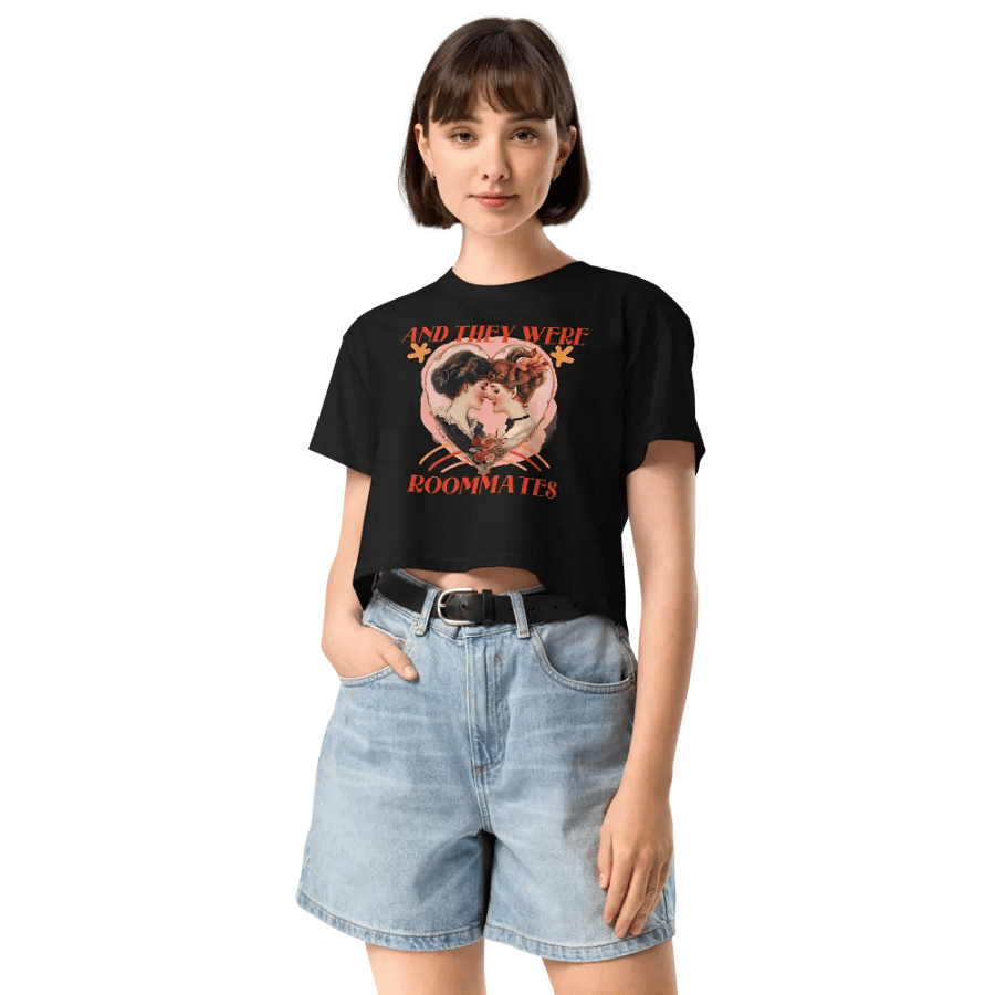 And They Were Roomies Crop Tee product image (12)