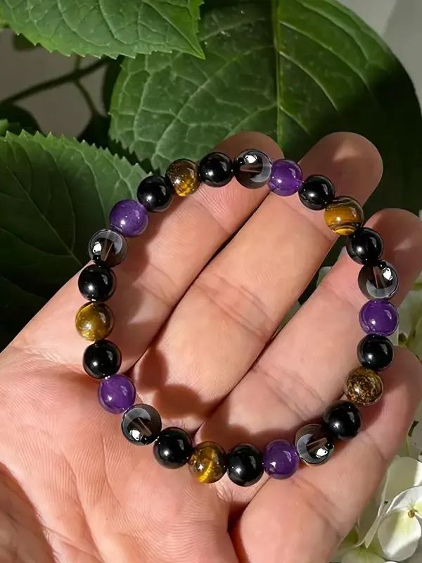 Pulseira de Cristal Elástica Artesanal para atrair proteção: product image (3)