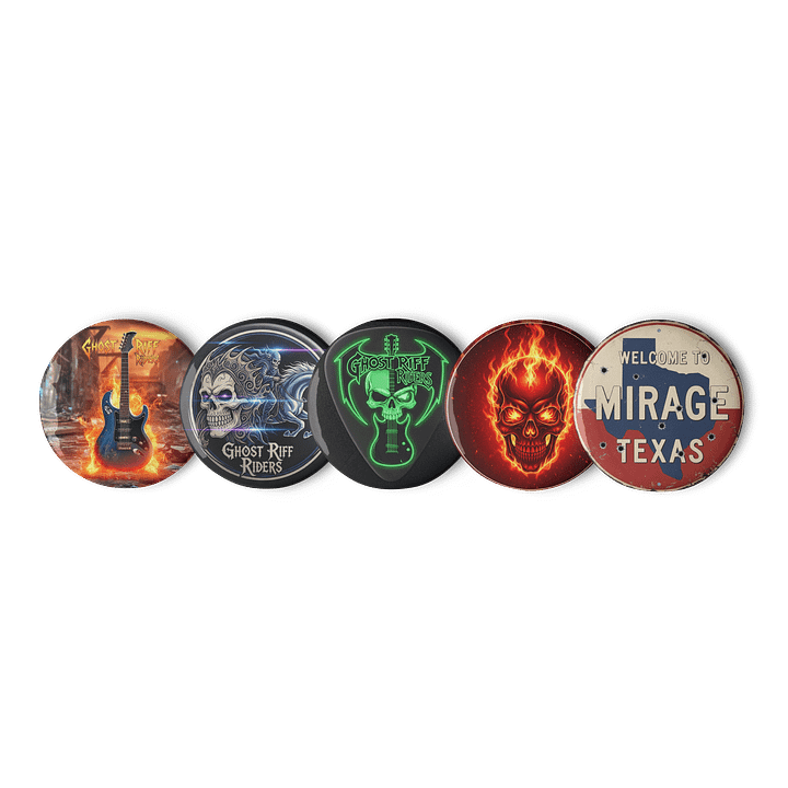 Collectable Ghost Riff Rider Design Buttons product image (1)