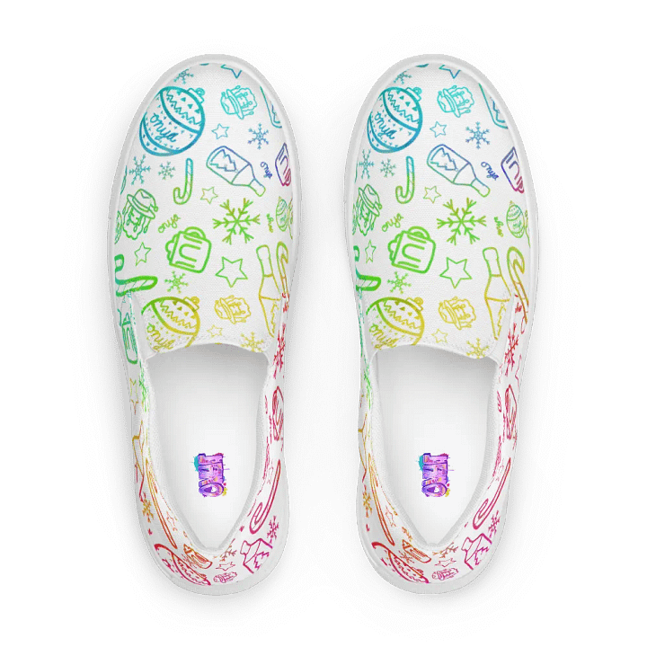Limited Edition Christmas Rainbow Mens Slip-on Shoes product image (1)