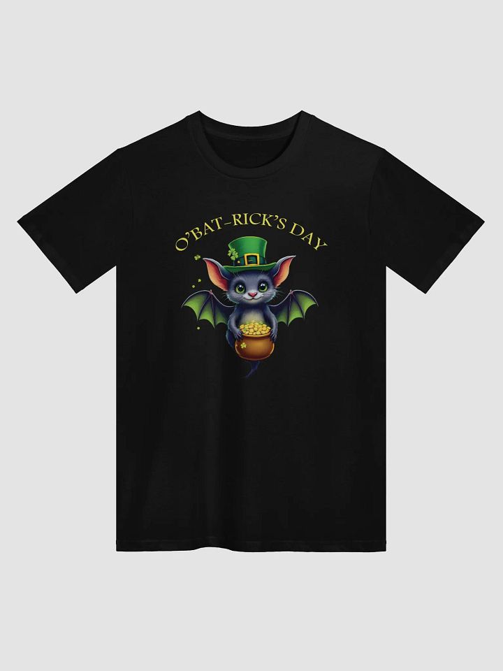Cute St. Patrick’s Day Bat Comfort Unisex T-Shirt – O’Bat-Rick’s Day Funny Irish Design product image (1)
