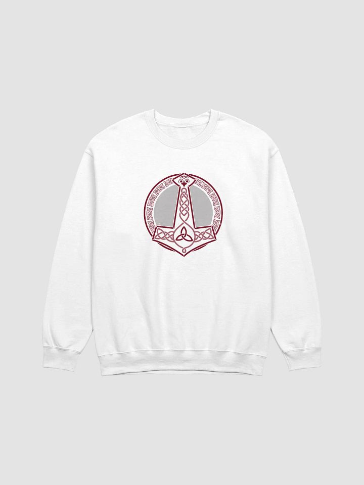Burgundy Mjölnir Symbol Unisex Sweatshirt product image (2)