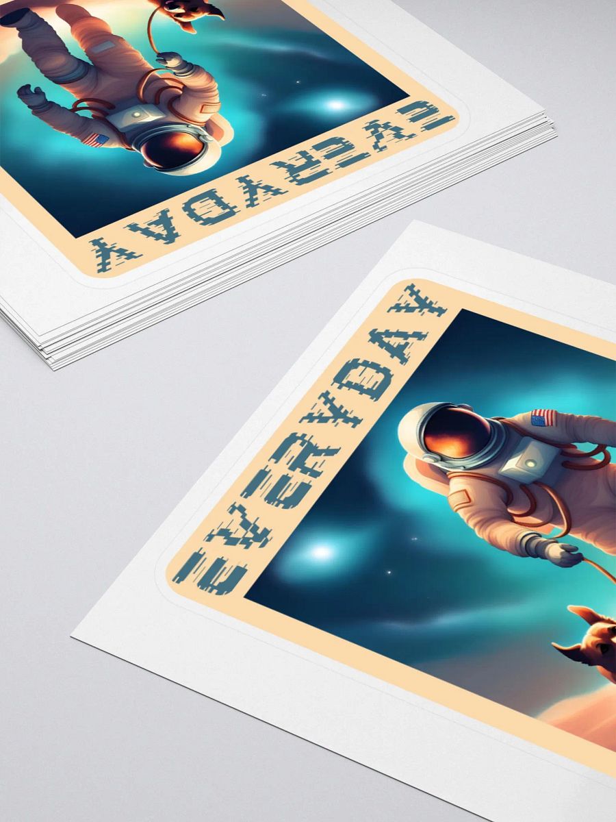 Everyday Astronaut Walking the Dog Stickers product image (11)