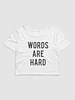 Words Are Hard Women's Cropped Tee product image (2)