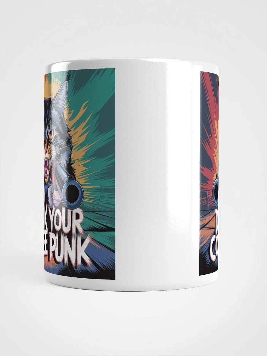 "Drink Your Coffee Punk" Humorous High Quality Glossy White Mug product image (5)