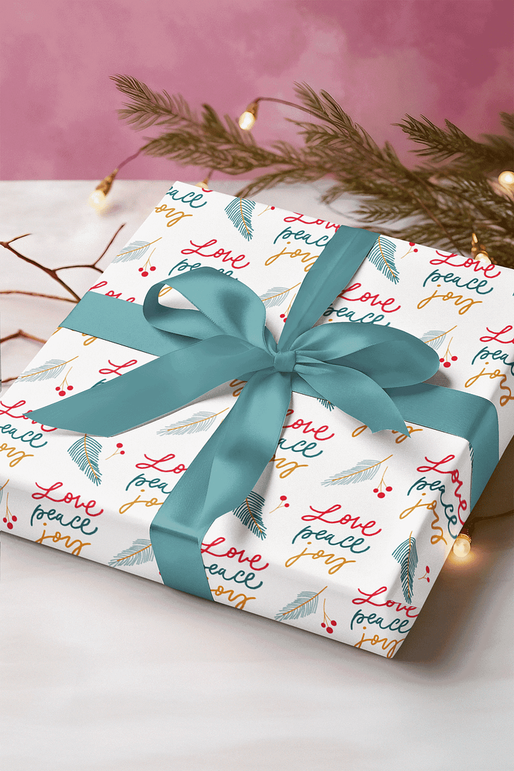Love Peace Joy Wrapping Paper product image (1)