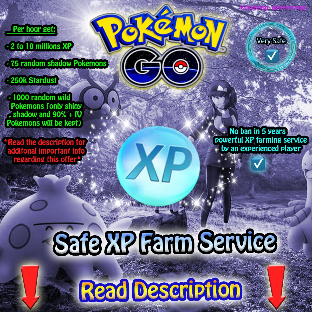 🔵 Very Safe and Powerful XP Farming Service 2 to 10 Millions XP per hour by an experienced player 💪 product image (1)