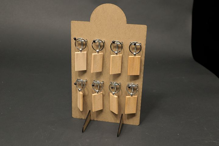 Laser cut template for keychain display rack. SVG file. product image (2)