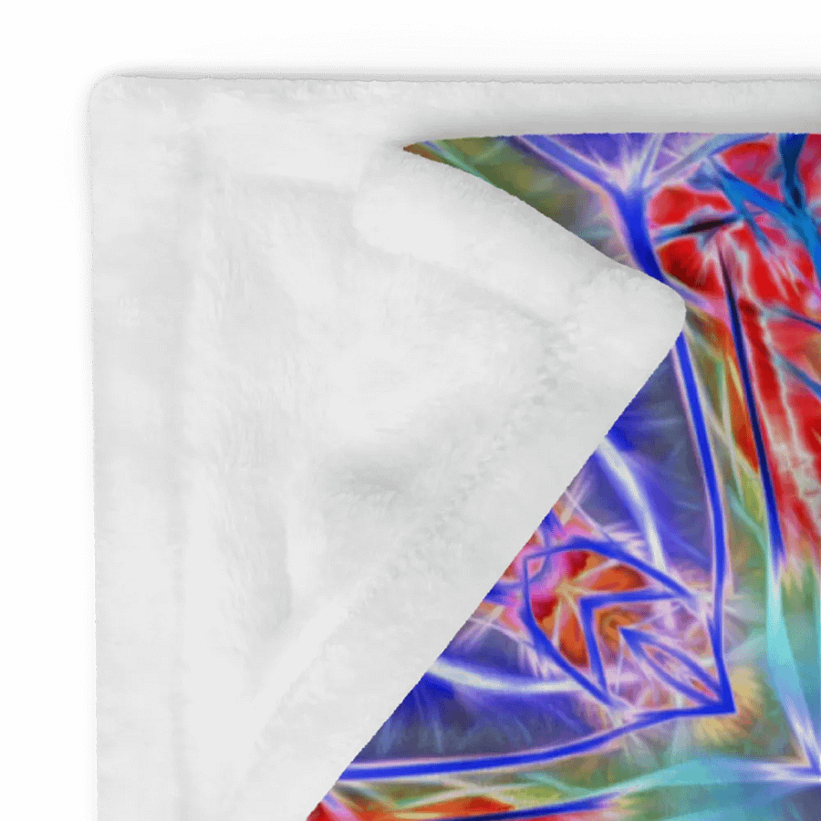 Blue Red Kaleidoscope Throw Blanket product image (24)