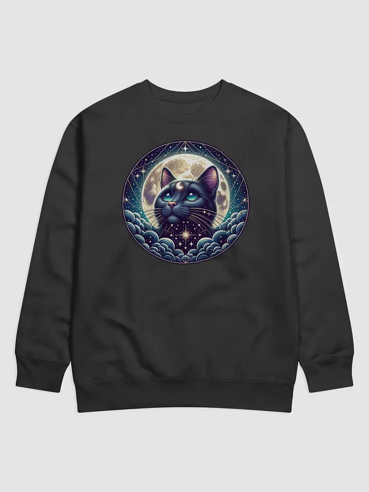 Mystical Stargazing Cat with Celestial Moon and Stars product image (1)