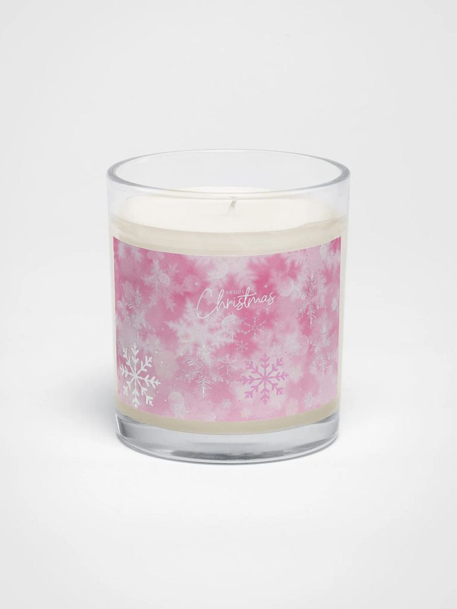 pink Snowflake Soy Wax Candle decor for mom wife friends product image (1)