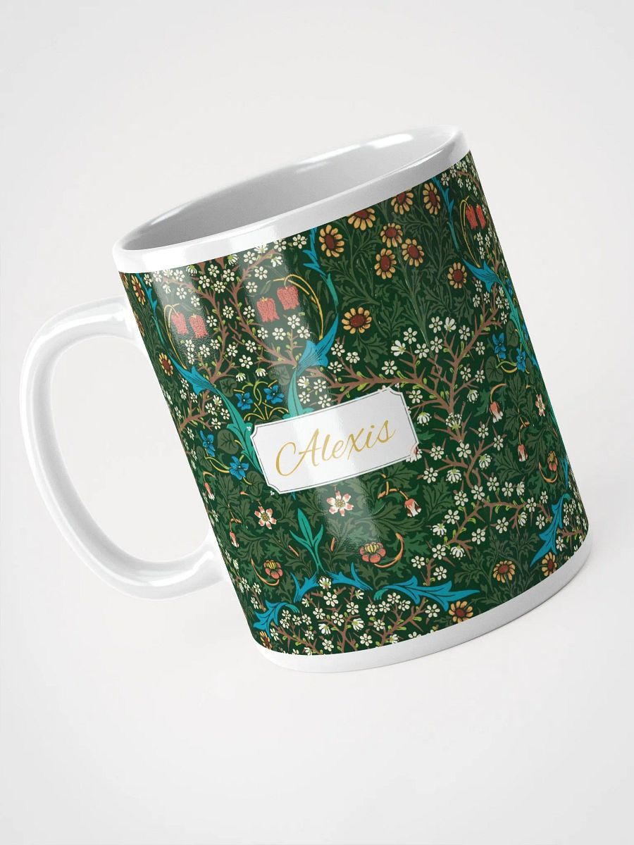 Personalized Tulip Pattern White Glossy Mug product image (3)