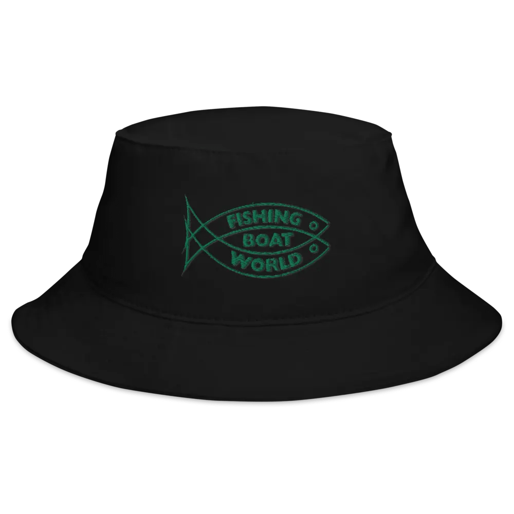 Fishing Boat World Logo Bucket Hat product image (4)