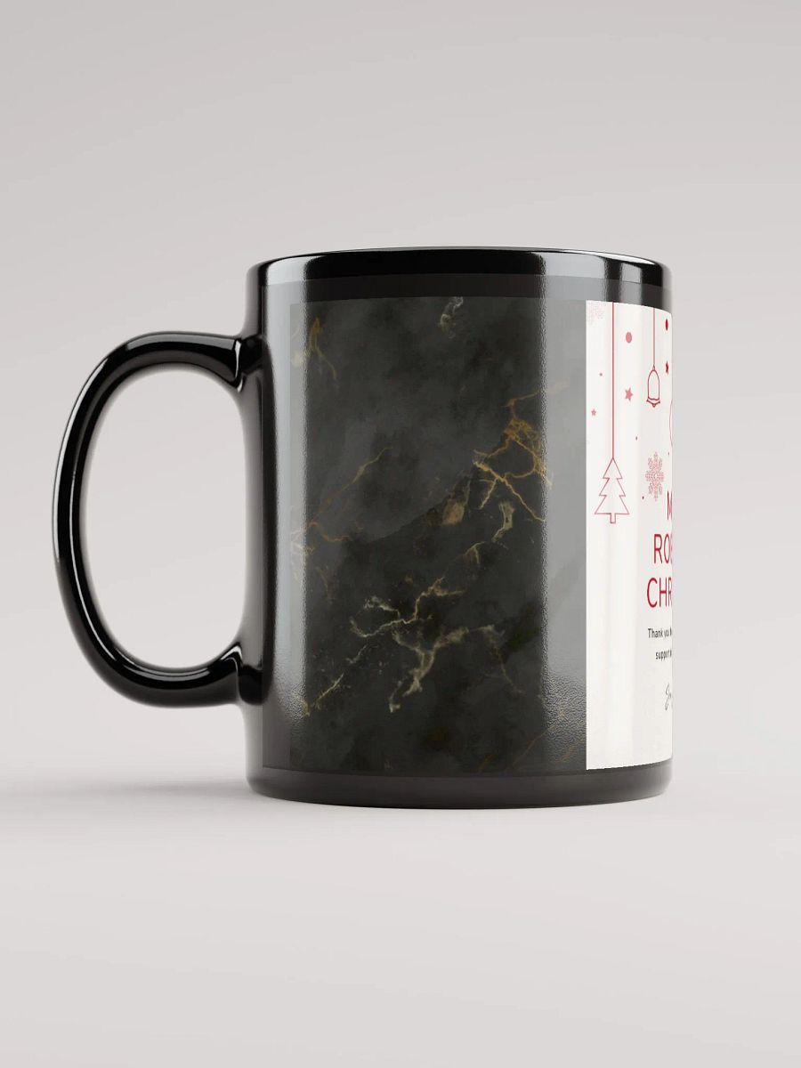Merry Roesler's Christmas! Black Glossy Mug product image (11)