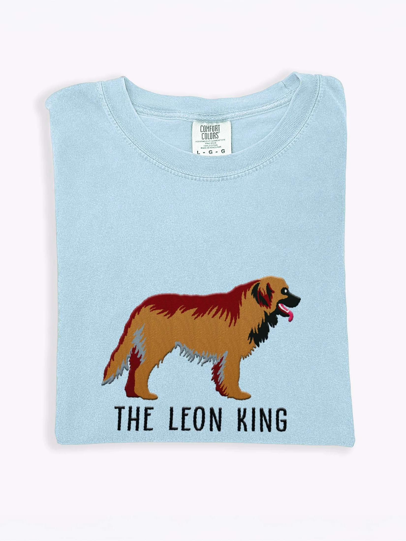 The Leon King T-Shirt(Embroidered) of a Leonberger(Tan) product image (1)