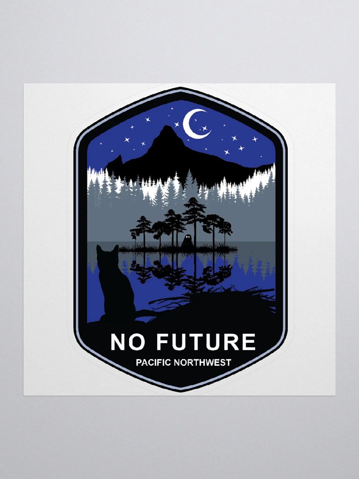 Cat under the Moon Sticker product image (1)