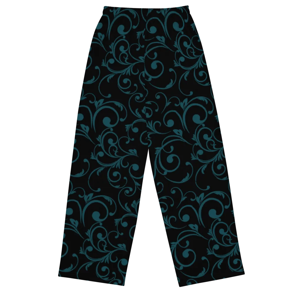 Dark Teal Twirl Wide leg bottoms product image (2)