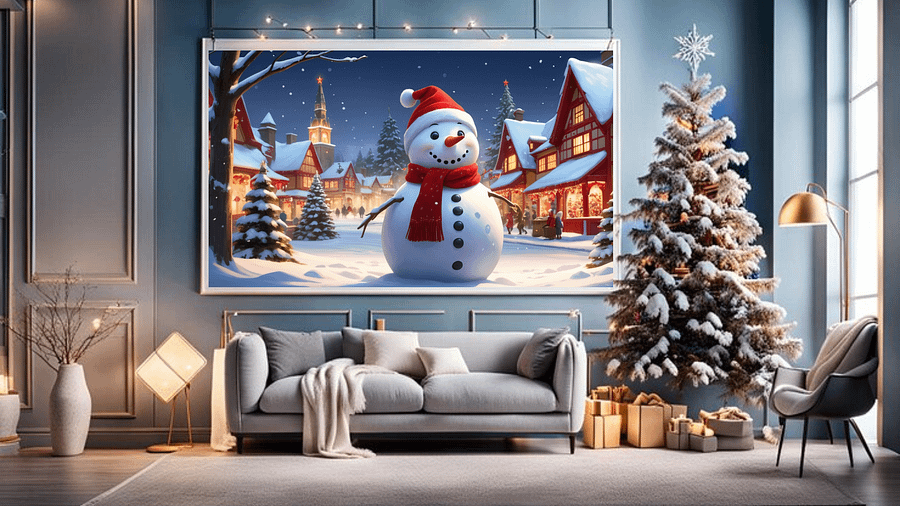 The Snowman’s Festive Wonderland Christmas in the Village - Frame TV III product image (3)