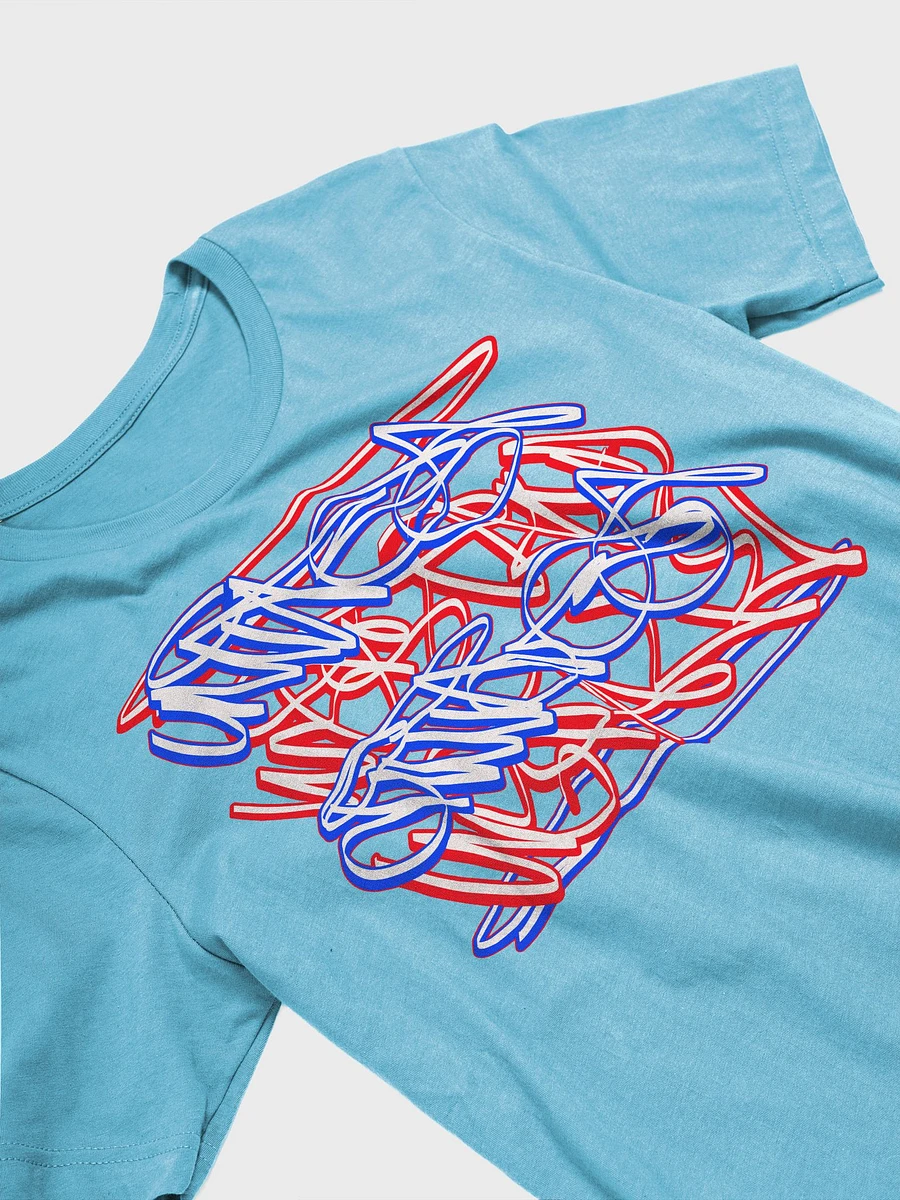 United We Stand, Divided We Fall (red, white, and blue graffiti), T-Shirt 01 product image (3)