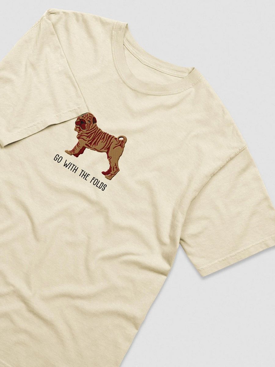 Go with the Folds T-Shirt(Embroidered) of a Chinese Shar-Pei product image (6)